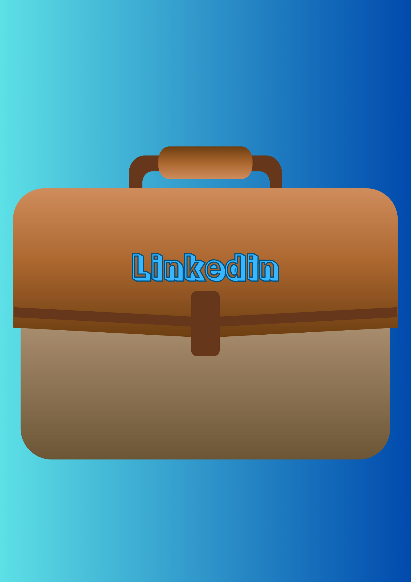 An image of a briefcase, that once clicked will take you to linkedin